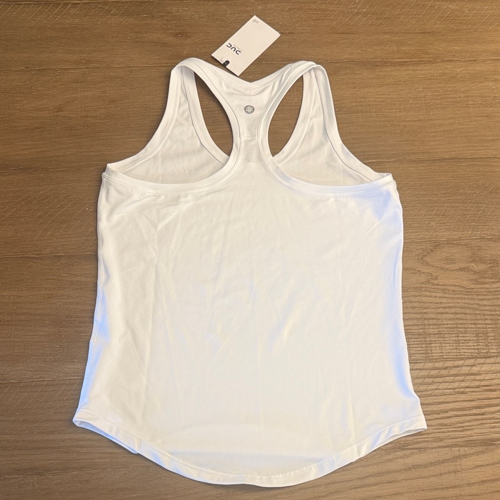 DUC White Racerback Tank Top - Lightweight Performance Layer